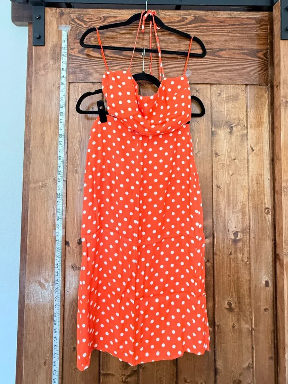 Reformation • Two Piece Set, Orange Polka Dot - Picture 3 of 16